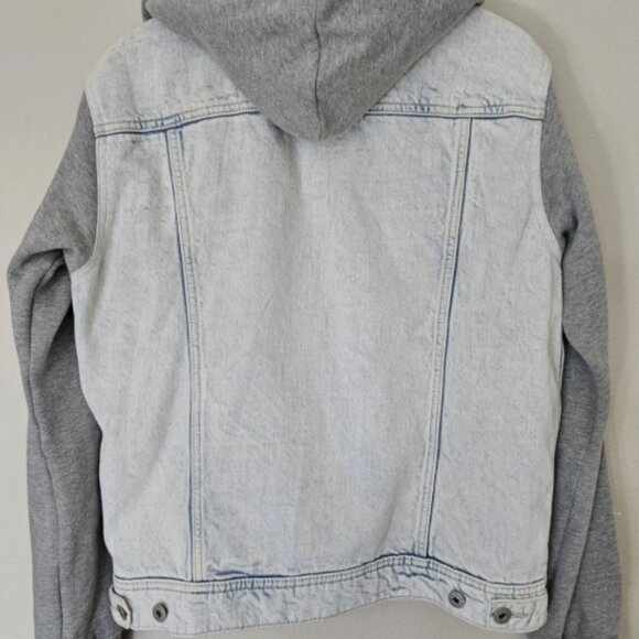 SuperDry Worker-Denim Jacket- Hoodie-Button Up Sz M - Picture 5 of 7